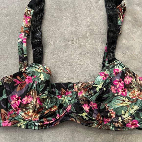 New! Victoria’s Secret Floral Shine Strap Wicked Push Up Bikini Top 4615 - Picture 4 of 8